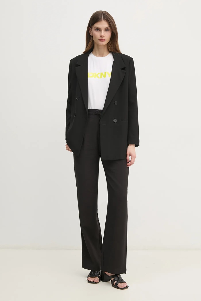 Μπλουζάκι Dkny P4KHCWNA λευκό SS25