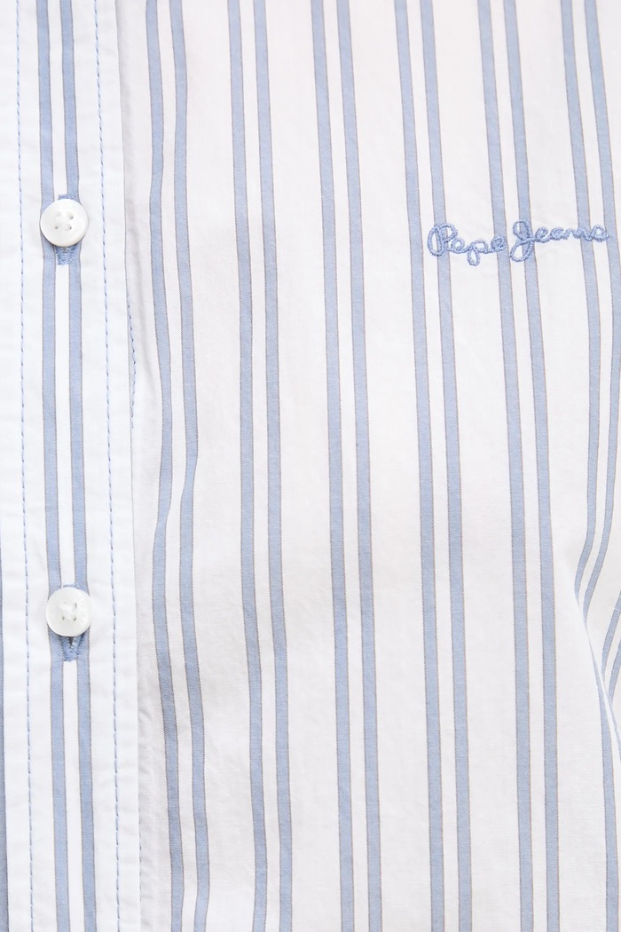 Памучна риза Pepe Jeans CLEVER PL305002 бял
