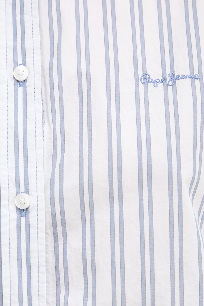 Памучна риза Pepe Jeans CLEVER PL305002 бял