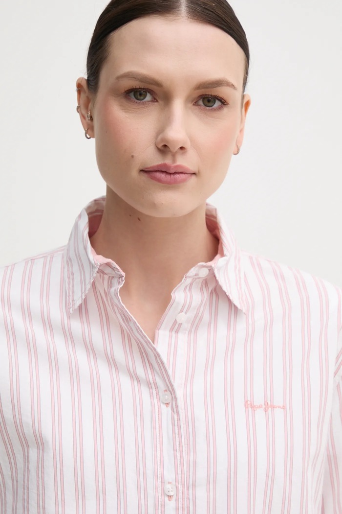 Koszula bawełniana CLEVER Pepe Jeans PL305002 biały