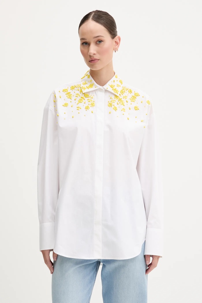 MSGM Cămașă din bumbac alb 3842MDE23X.257315