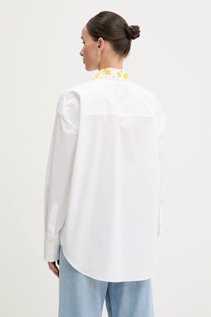 Îmbrăcăminte MSGM Cămașă din bumbac 3842MDE23X.257315 alb