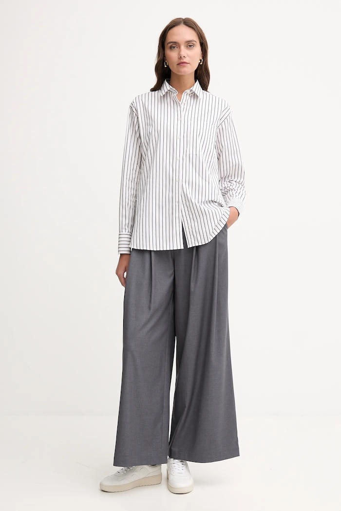 Lacoste koszula bawełniana CF0215 biały SS25