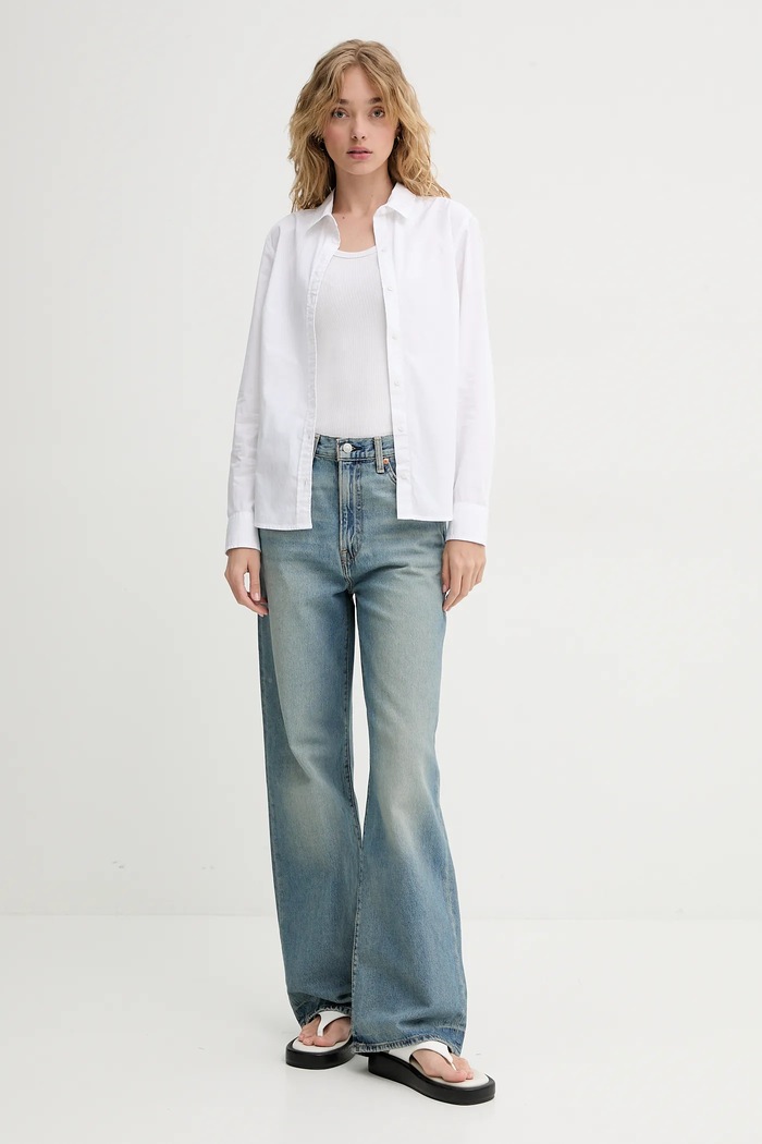 Pamučna košulja Levi's THE CLASSIC BW SHIRT 34574 bijela AA00