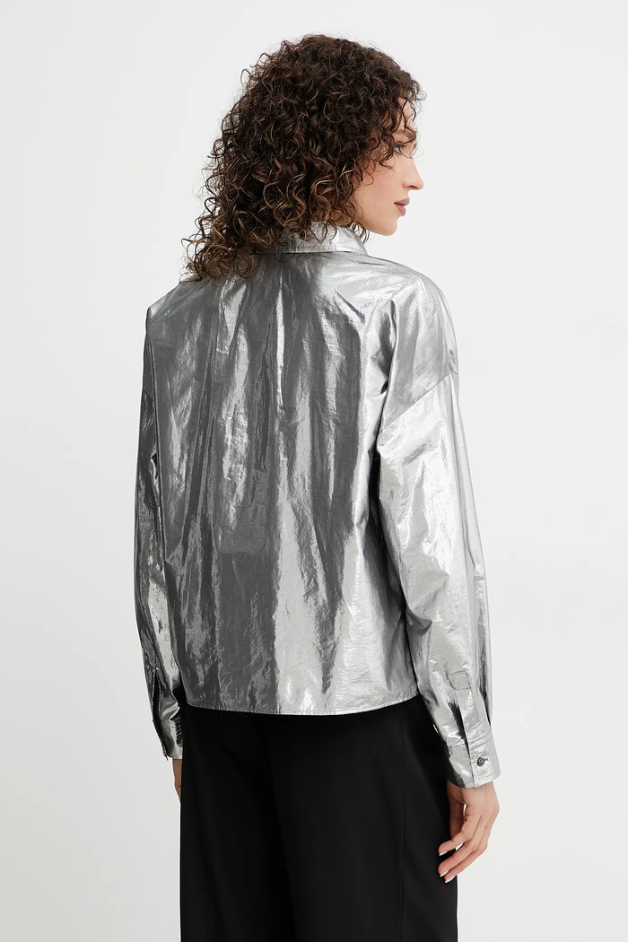 Odzież Weekend Max Mara koszula 2515111061600 srebrny