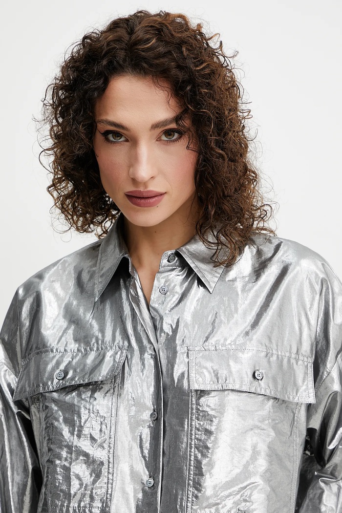 Weekend Max Mara koszula srebrny 2515111061600