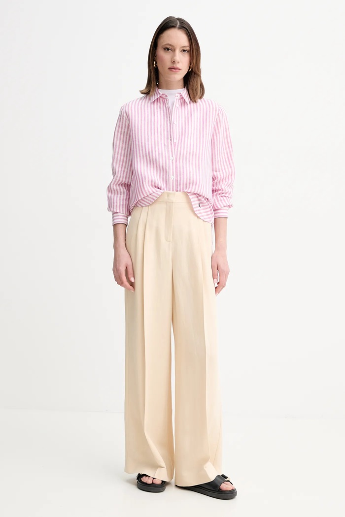 Weekend Max Mara cămașă de in 2515111052600 roz SS25