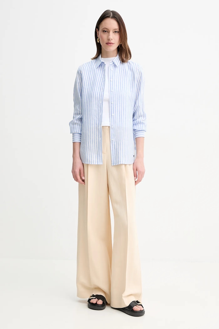 Weekend Max Mara Cămașă de in 2515111052600 albastru SS25