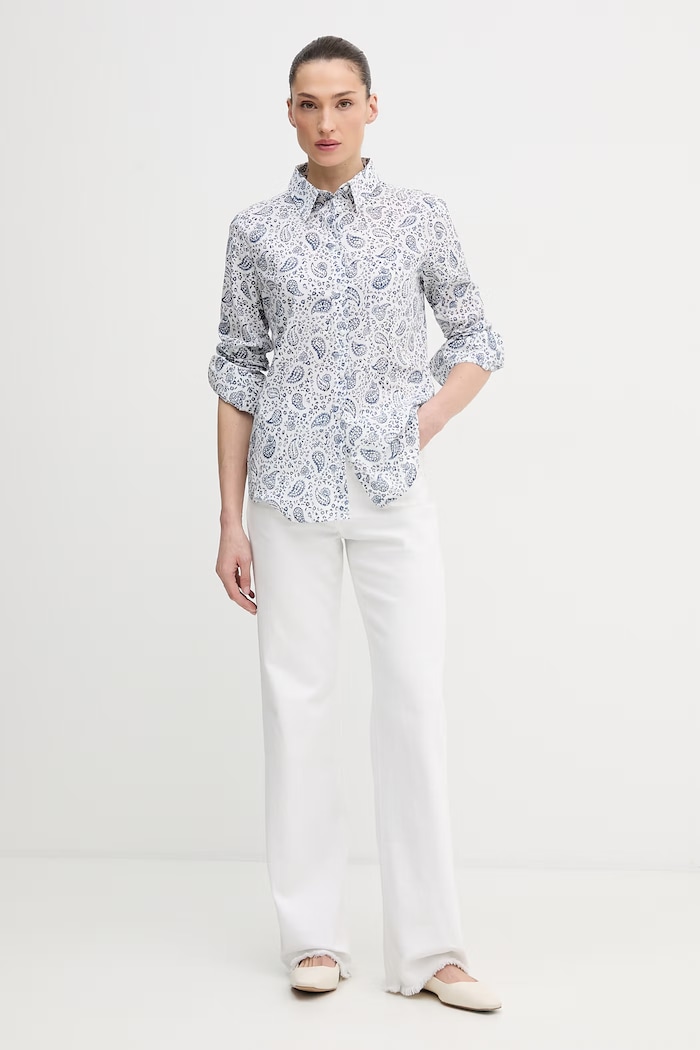 United Colors of Benetton košile dámská bavlněná 5Q6SDQ0AY námořnická modř SS26