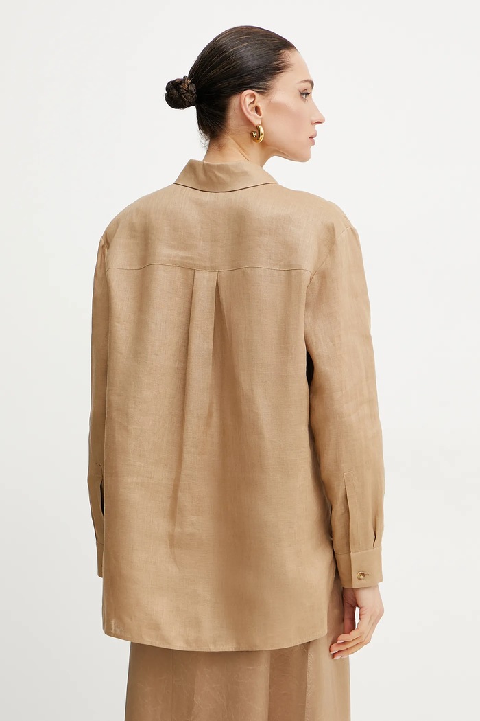 Oblečení Lněná košile MM by Max Mara 2516111018600 béžová