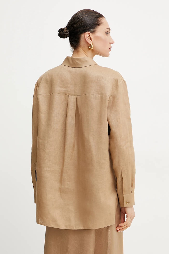 Oblečení Lněná košile MM by Max Mara 2516111018600 béžová