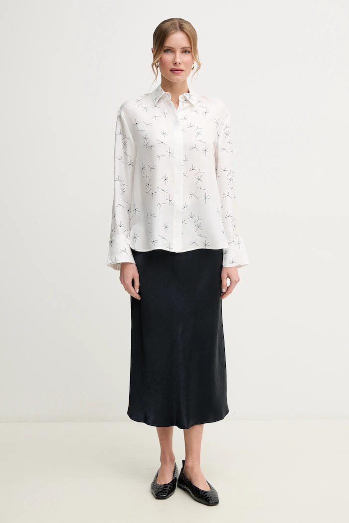 MM by Max Mara camicia in seta 2516111037600 bianco SS25
