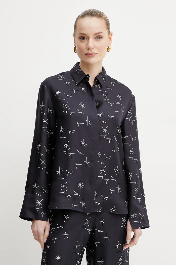 MM by Max Mara camicia in seta seta nero 2516111037600