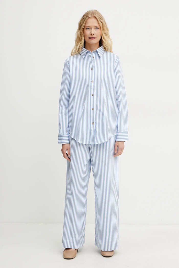 MM by Max Mara camicia in cotone 2516111048600 blu SS25