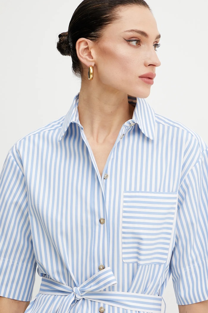 MM by Max Mara camicia in cotone blu 2516191018600