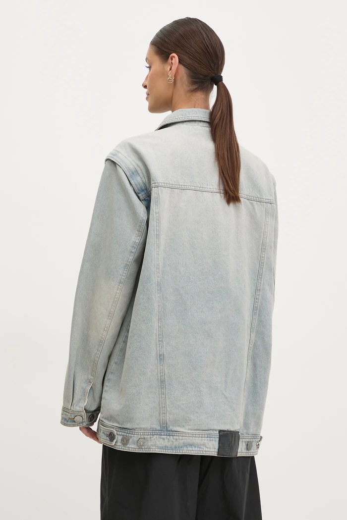 Oblačila Jakna adidas Originals DENIM SHIRT JKT JX9209 modra