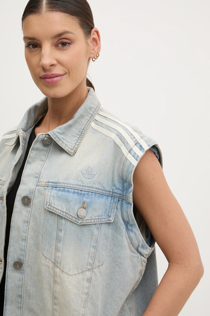 Jakna adidas Originals DENIM SHIRT JKT modra JX9209