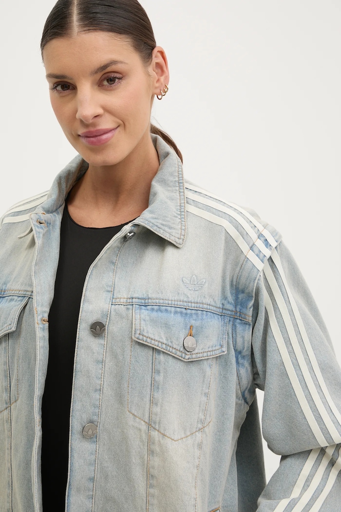 Jakna adidas Originals DENIM SHIRT JKT JX9209 modra