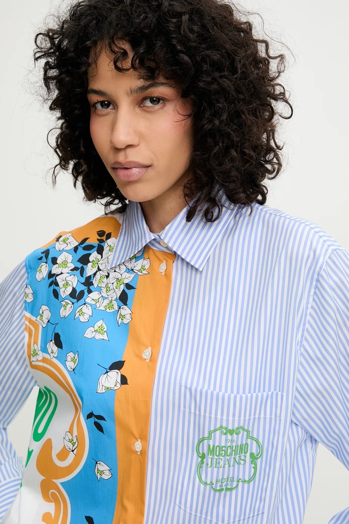 Moschino Jeans camicia in cotone 0223.3725 blu