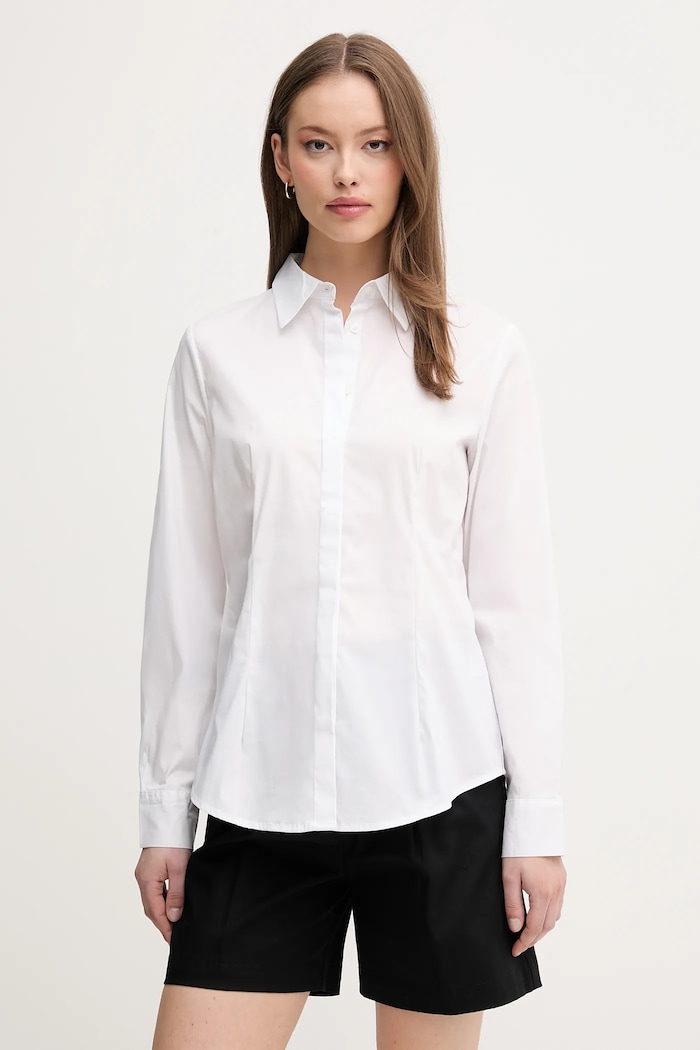 United Colors of Benetton koszula z elastanem biały 54KXDQ03B