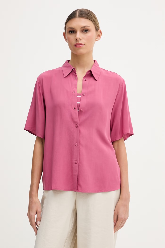 United Colors of Benetton női viszkóz ing rózsaszín 5WPWDQ0B1