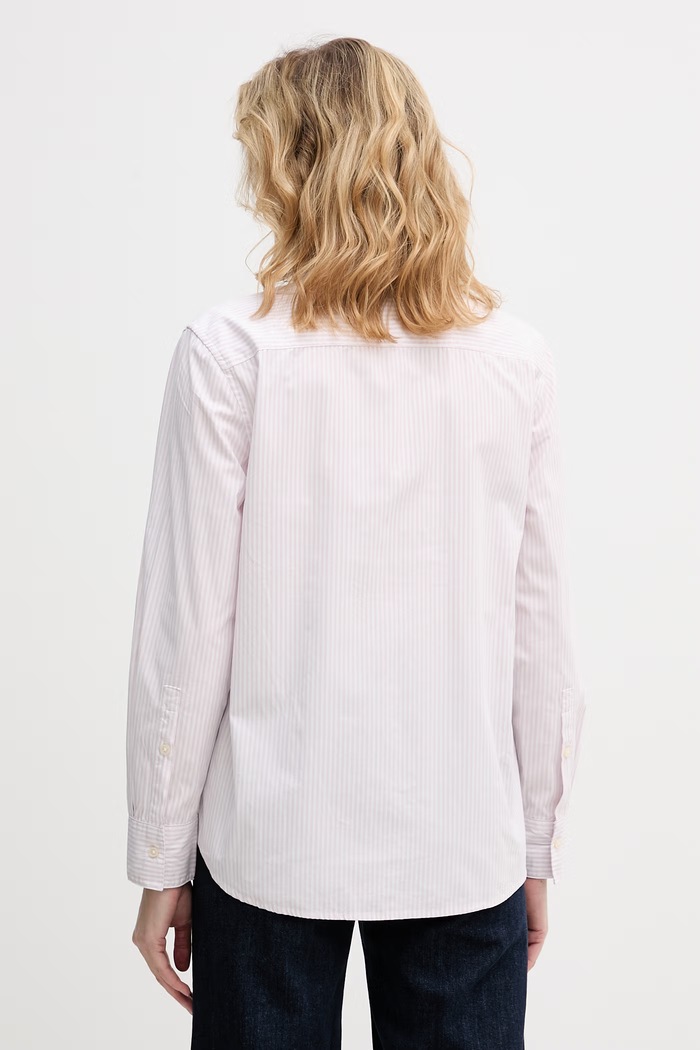 Ρούχα United Colors of Benetton πουκάμισο γυναικείο βαμβακερό 59T7DQ0BH ροζ