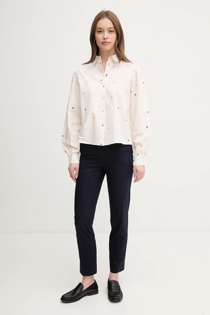 United Colors of Benetton koszula bawełniana 5D51DQ0BF beżowy SS25