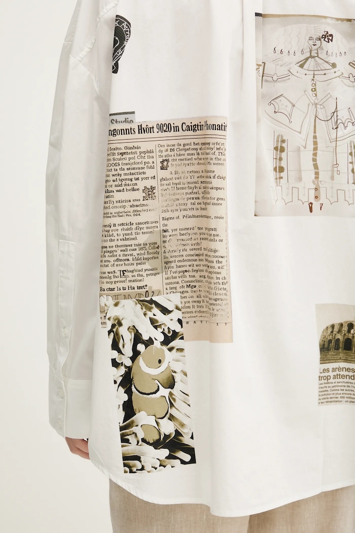 Desigual camasa din bumbac RECORTES LACROIX 25SWCW23 alb