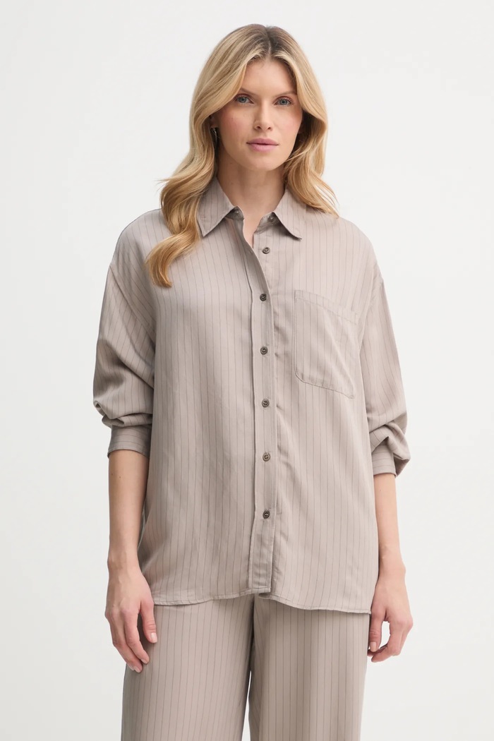 Košulja American Vintage casual bež OKY06BE25