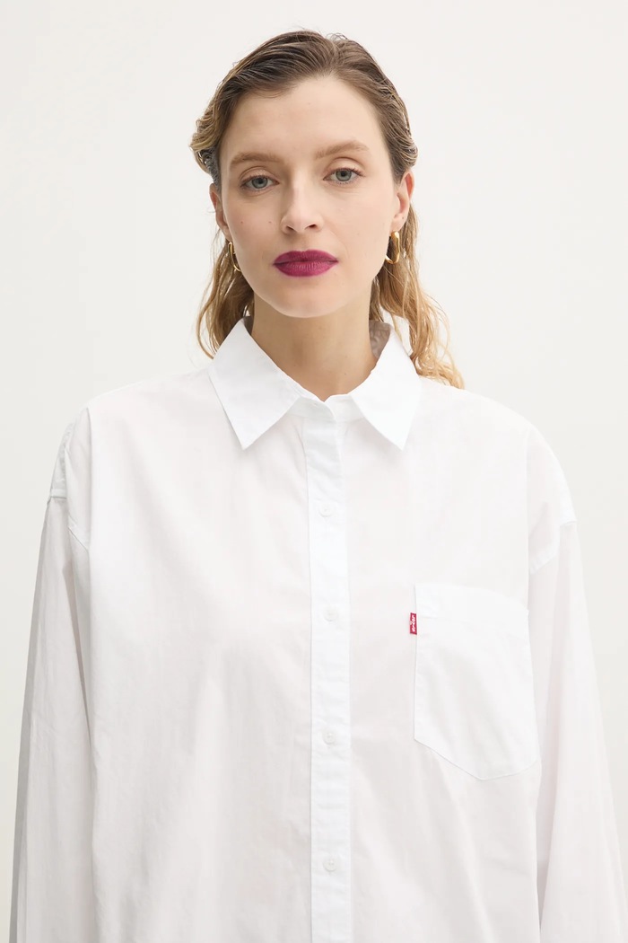 Levi's koszula bawełniana HARLIE NEW BF SHIRT biały 001HM