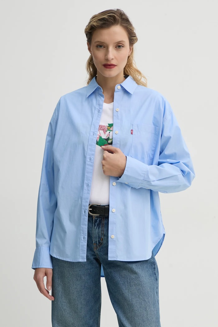 Bavlnená košeľa Levi's HARLIE NEW BF SHIRT relaxed modrá 001HM