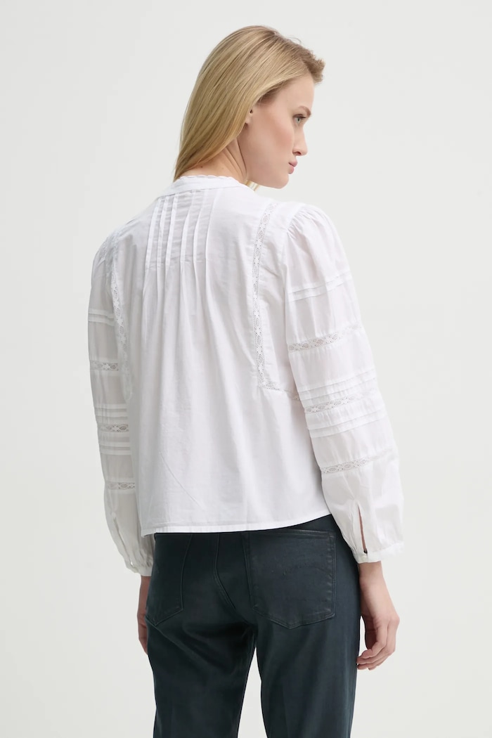 Oblačila Bombažna srajca Levi's MANDY LS BLOUSE 001HN bela