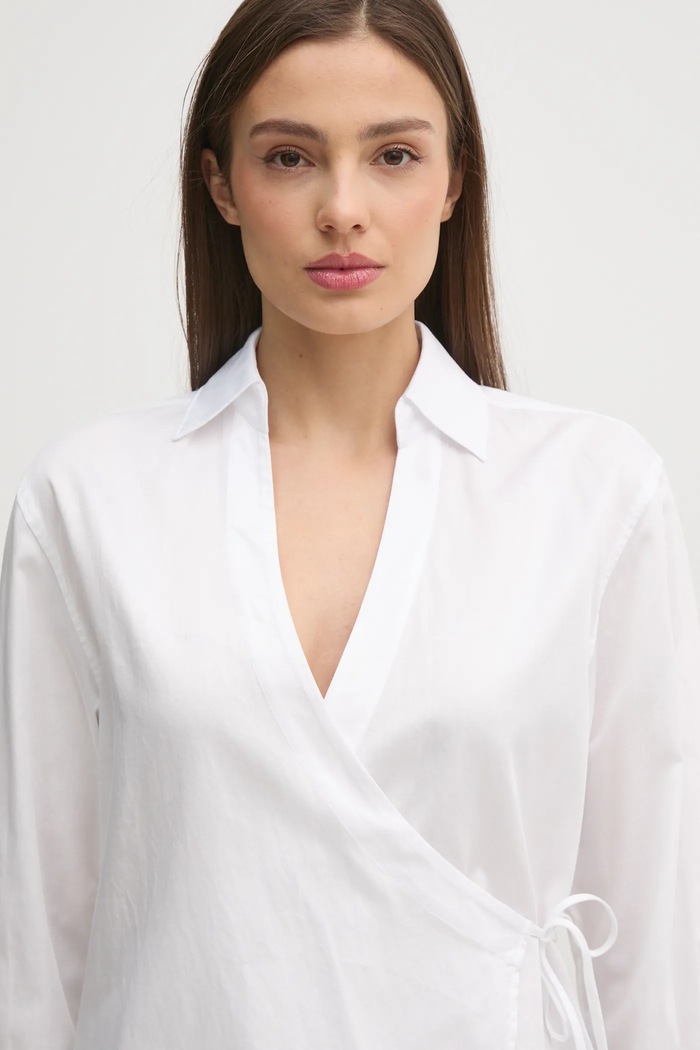 Pamučna košulja Calvin Klein bijela K20K208226