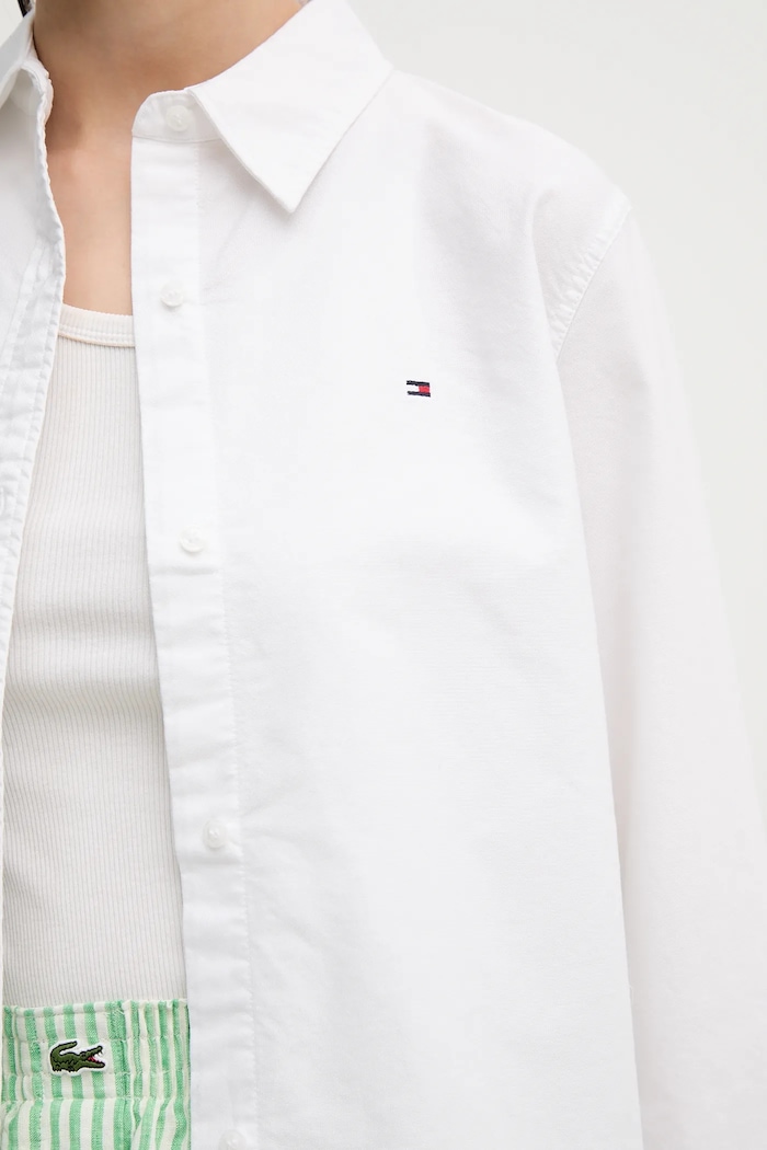 Tommy Hilfiger koszula bawełniana WW0WW46111 biały
