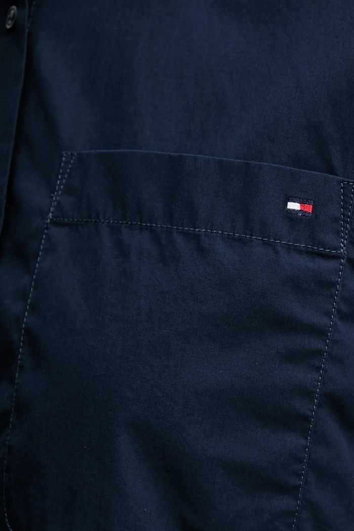 Pamučna košulja Tommy Hilfiger WW0WW44717 mornarsko plava