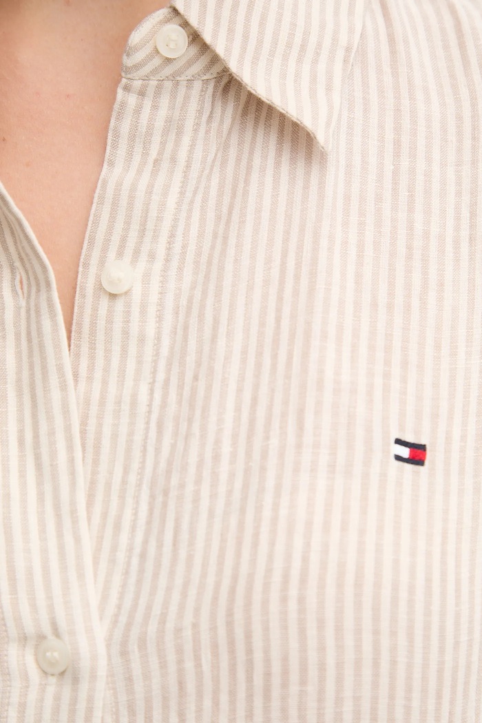 Tommy Hilfiger koszula damska lniana WW0WW44679 beżowy
