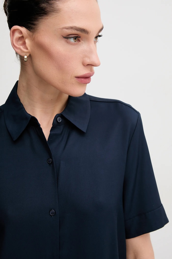 Košeľa Tommy Hilfiger tmavomodrá WW0WW44683