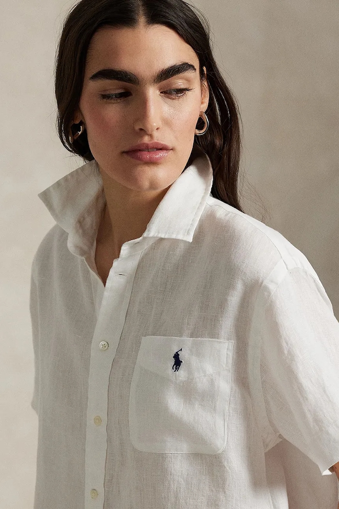 Ленена риза Polo Ralph Lauren бял 211965847