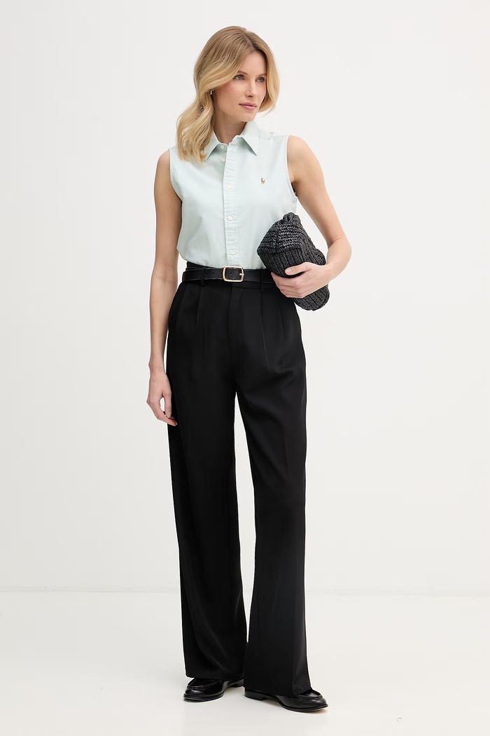 Polo Ralph Lauren női pamut ing 211968896 türkiz SS26
