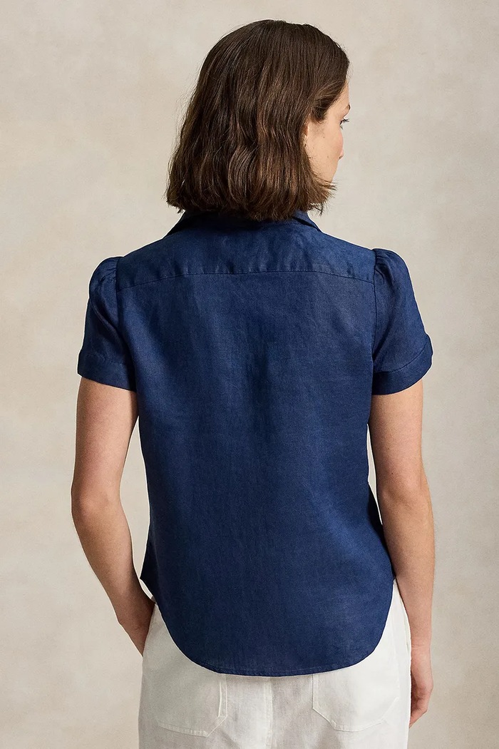Polo Ralph Lauren cămașă pentru femei, din in 211973366 bleumarin SS26