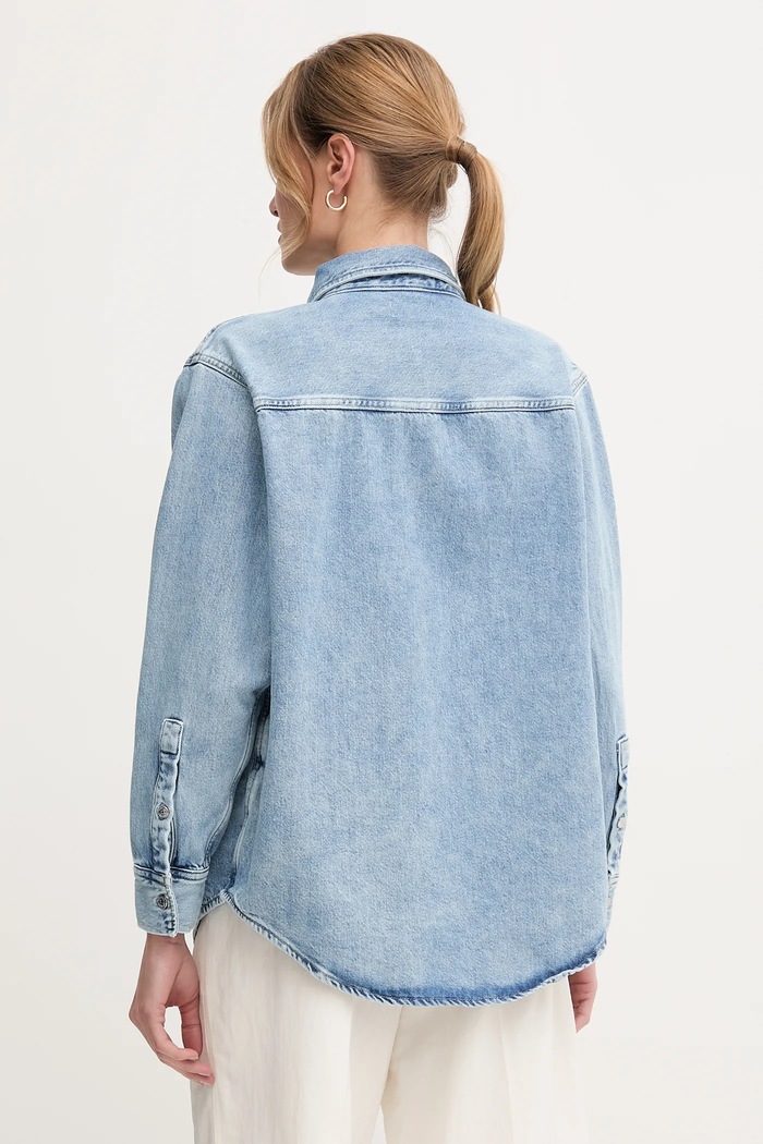 Oblečení Džínová košile Calvin Klein Jeans J20J225516 modrá