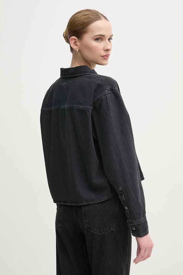 Odzież Calvin Klein Jeans koszula jeansowa J20J225517 czarny