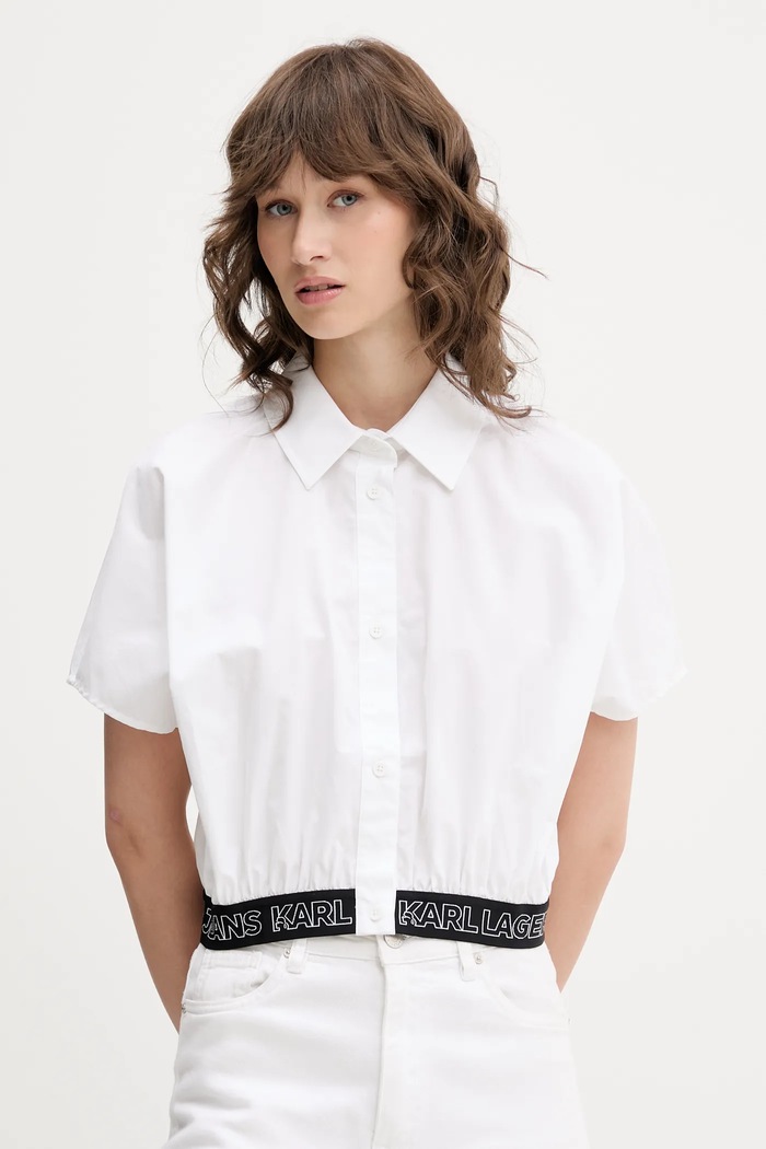 Košile Karl Lagerfeld Jeans krátký bílá A2W11017