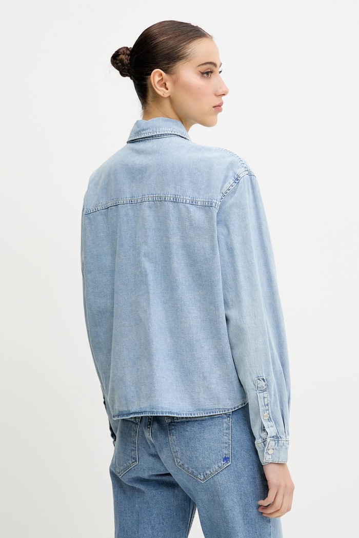 Odzież Karl Lagerfeld Jeans koszula bawełniana A2W11021 niebieski