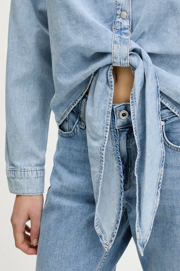 Karl Lagerfeld Jeans koszula bawełniana A2W11021 niebieski