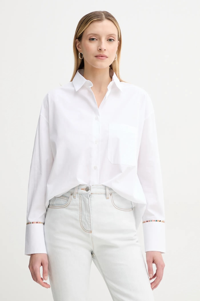 Košeľa PS Paul Smith nášivka biela W2R.357BC.P21598