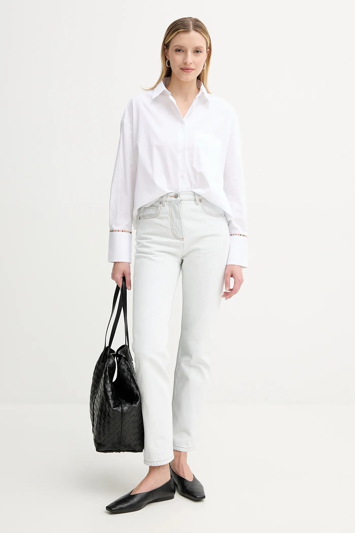 Košeľa PS Paul Smith W2R.357BC.P21598 biela SS25