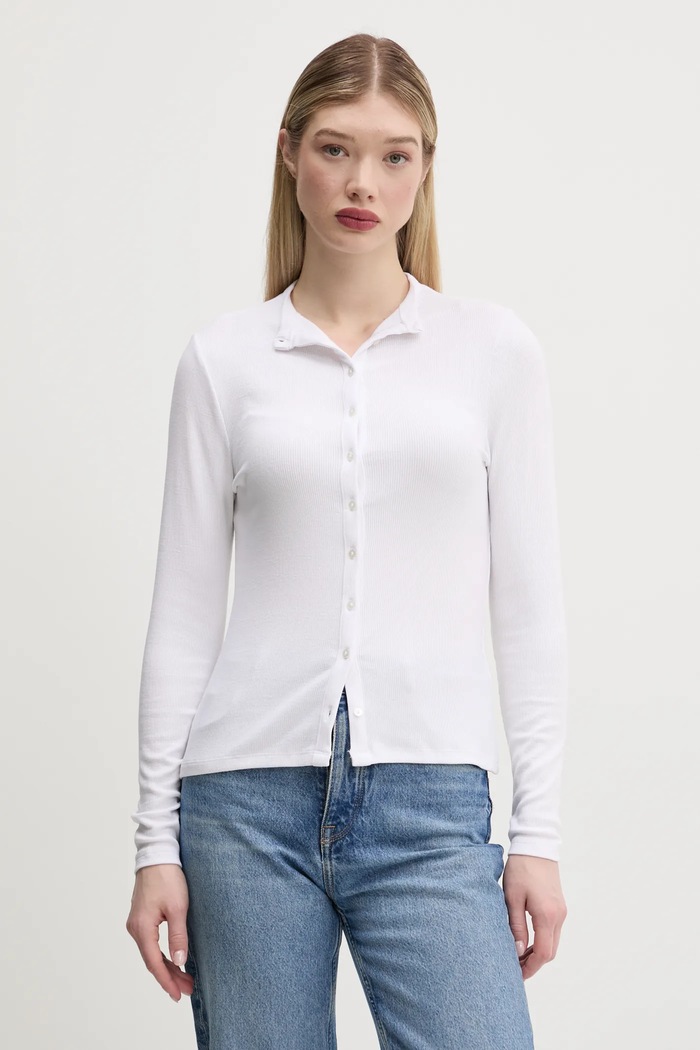 Blúzka Abercrombie & Fitch slim biela KI139.5202.100