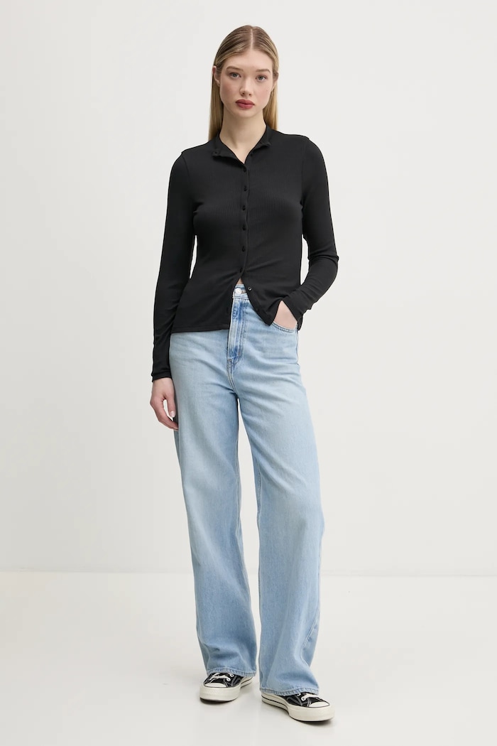Blúzka Abercrombie & Fitch KI139.5202.900 čierna SS25