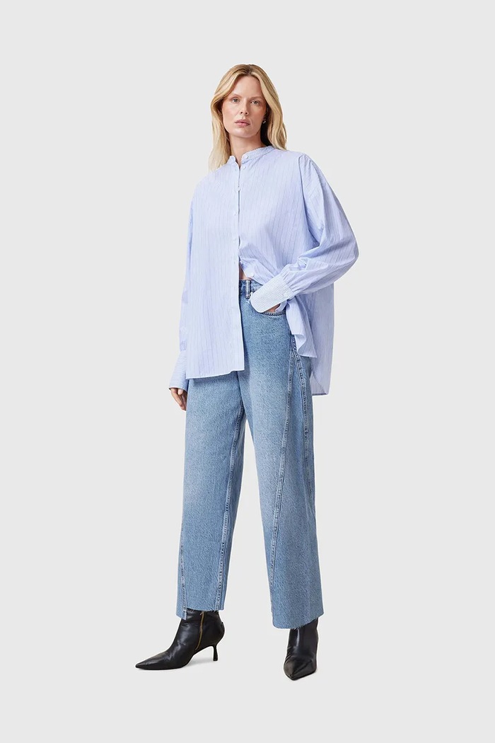 AllSaints pamut ing ANA W047PC kék